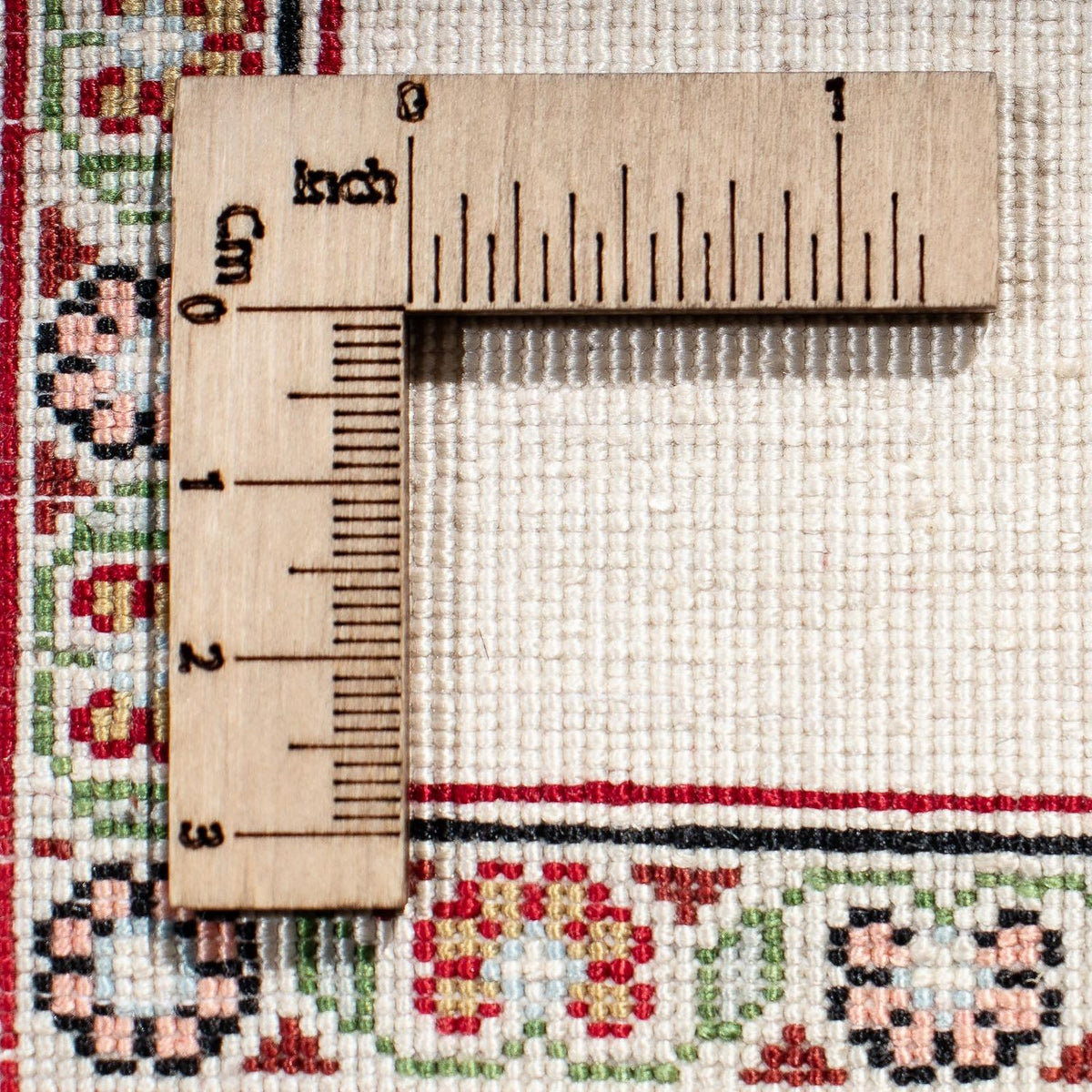Alfombra de seda - Ghom Seda - Prima - 41 x 31 cm - beige