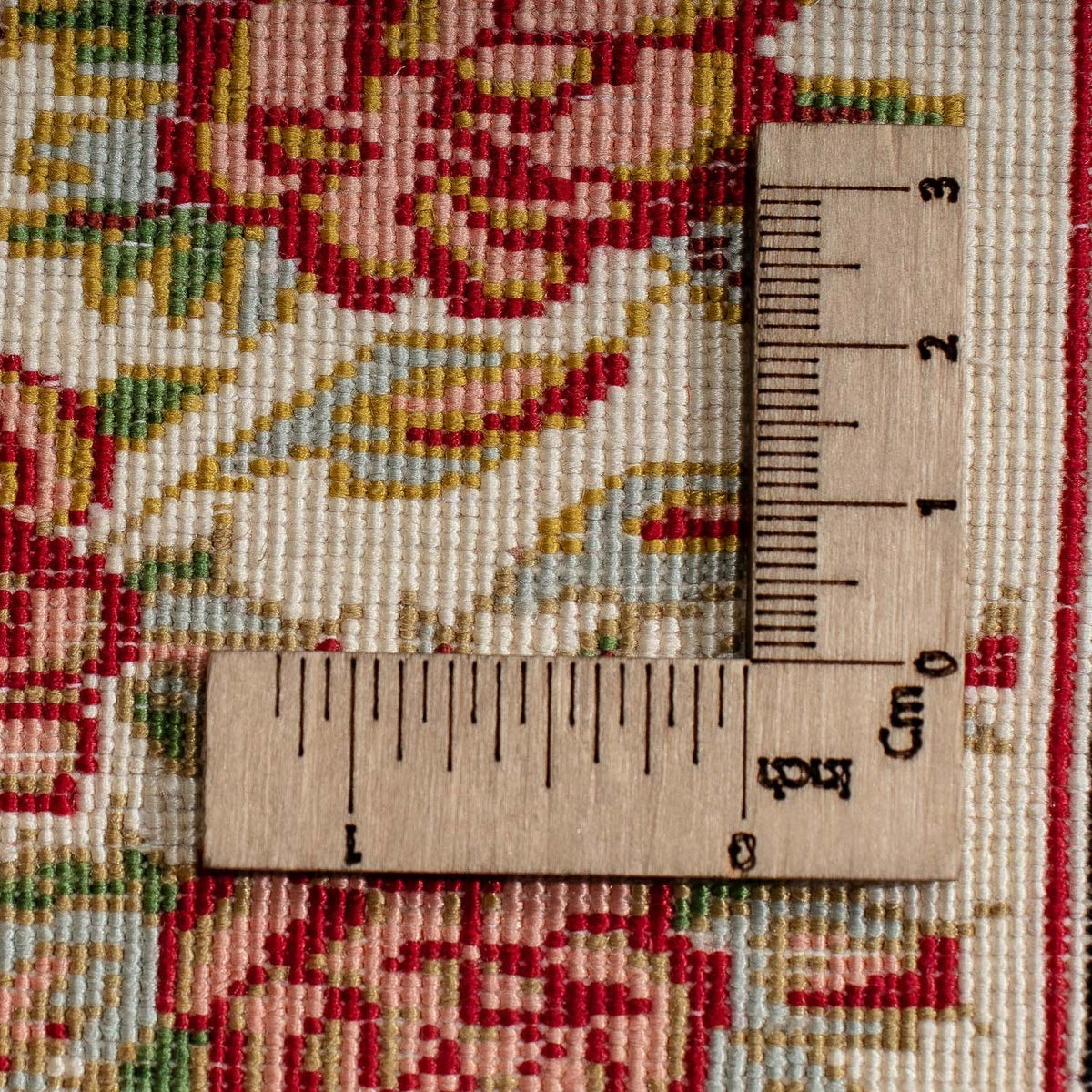 Alfombra de seda - Ghom Seda - Prima - 42 x 31 cm - beige