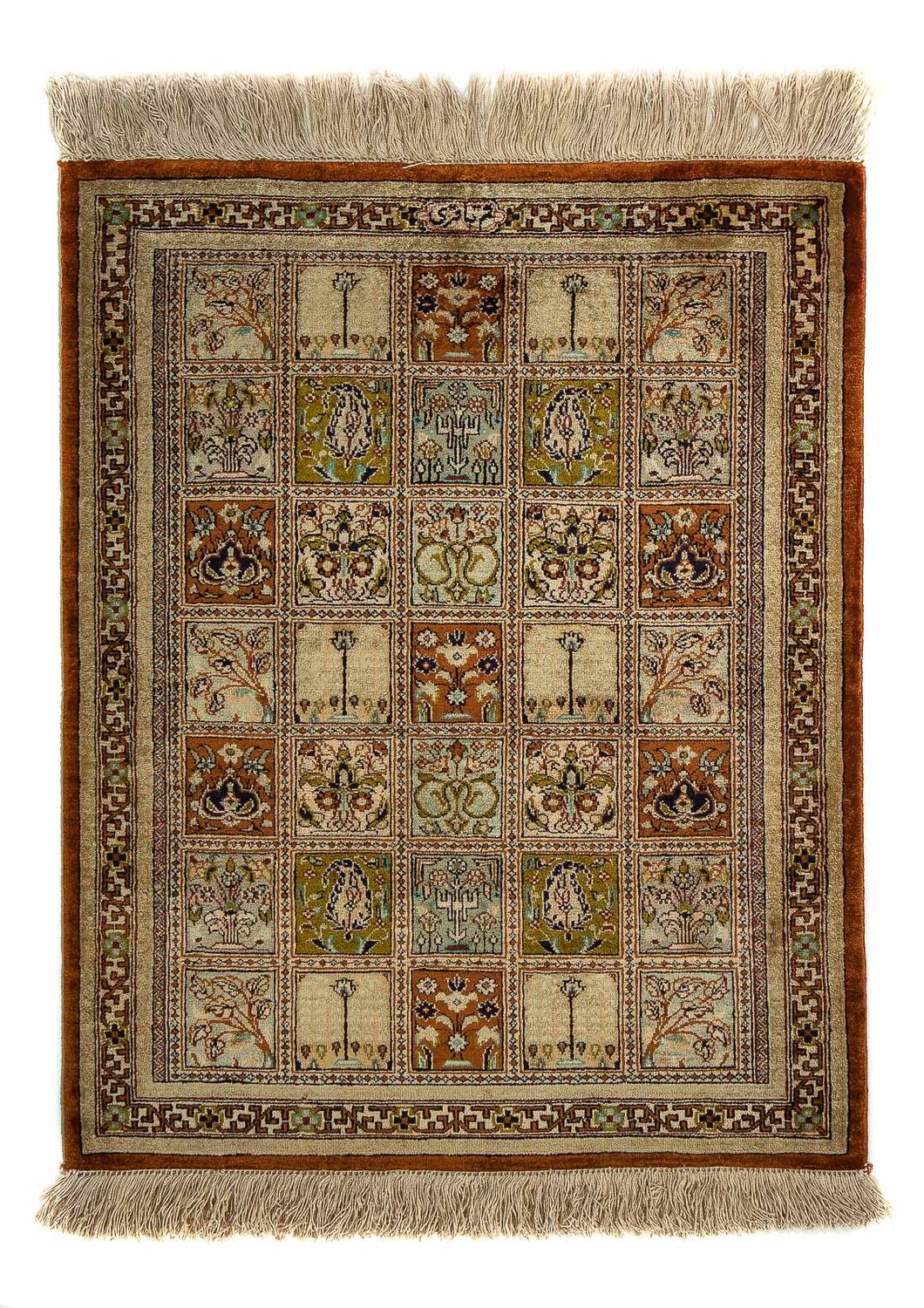 Alfombra persa - Ghom - 65 x 53 cm - multicolor