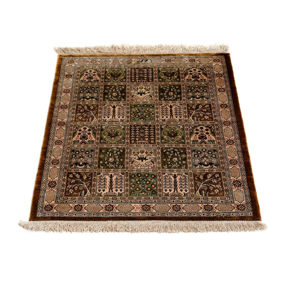 Alfombra persa - Ghom - 73 x 54 cm - multicolor