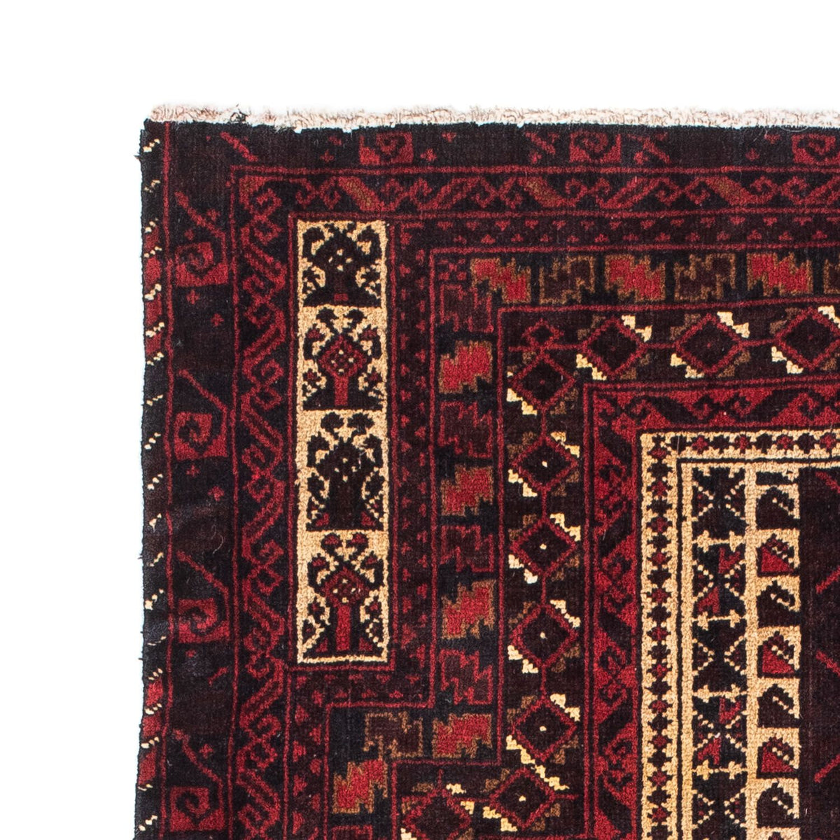Alfombra Belutsch - 126 x 86 cm - rojo oscuro