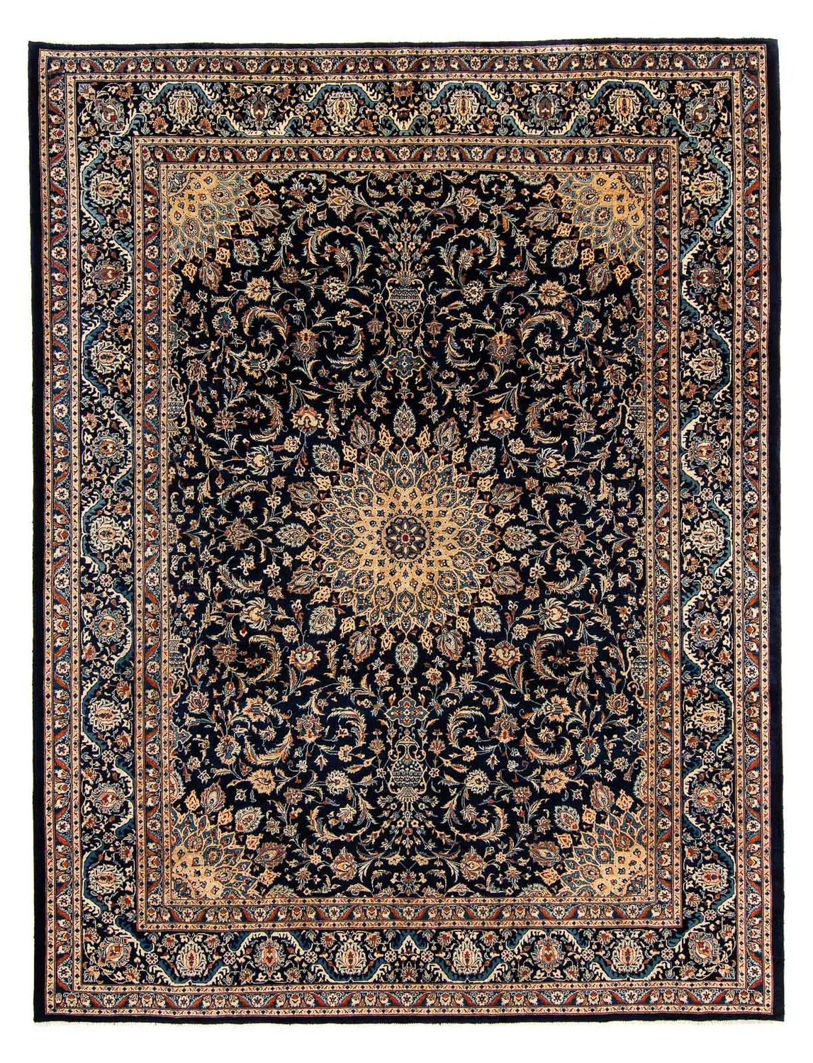Alfombra persa - Clásica - 390 x 302 cm - azul oscuro