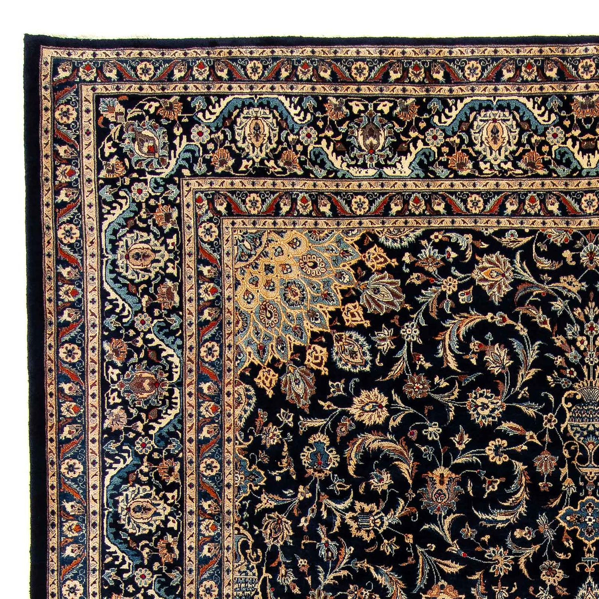 Alfombra persa - Clásica - 390 x 302 cm - azul oscuro