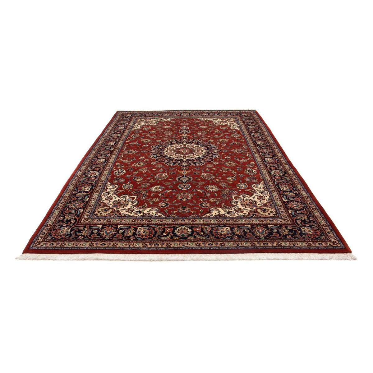 Alfombra persa - Keshan - 291 x 196 cm - rojo oscuro