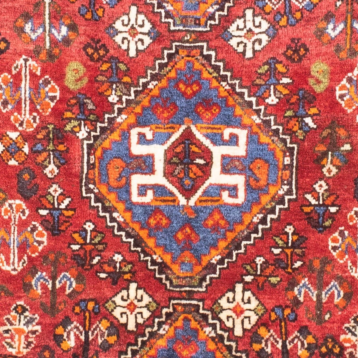 Alfombra persa - Nómada - 124 x 80 cm - rojo oscuro