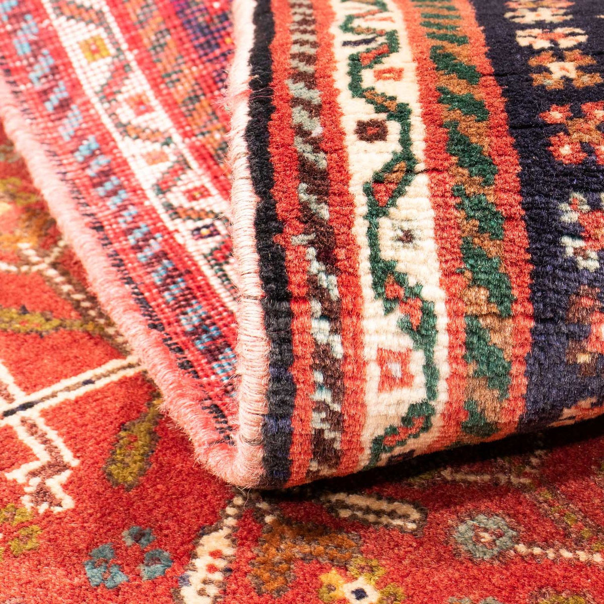 Alfombra persa - Nómada - 136 x 92 cm - rojo oscuro