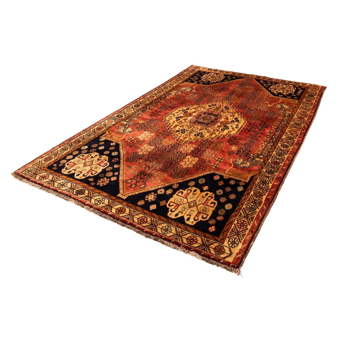 Alfombra persa - Nómada - 260 x 161 cm - rojo claro