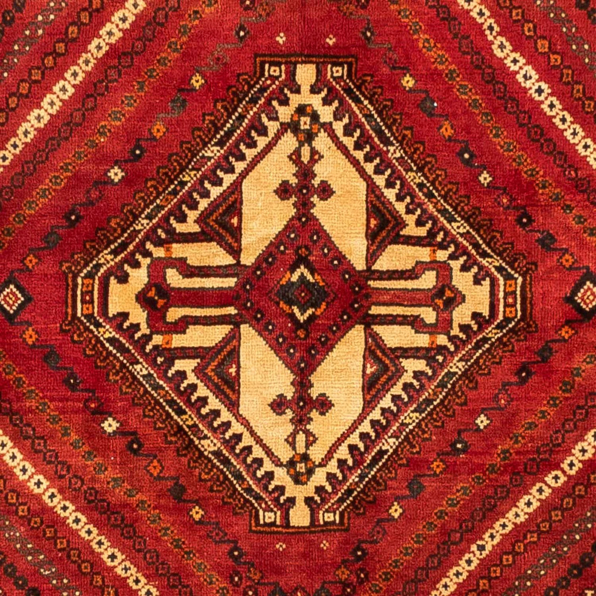 Alfombra persa - Nómada - 251 x 154 cm - rojo oscuro