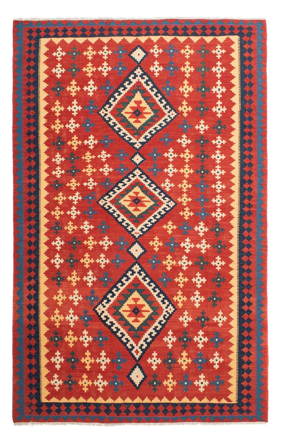 Alfombra Kelim - Oriental - 307 x 199 cm - rojo