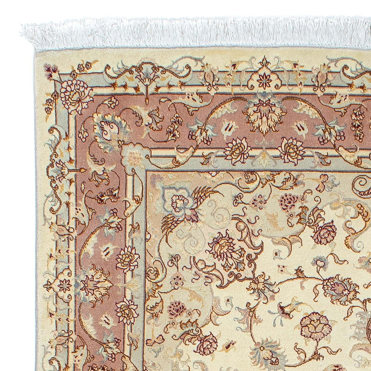 Alfombra Persa - Tabriz - Real - 196 x 149 cm - beige