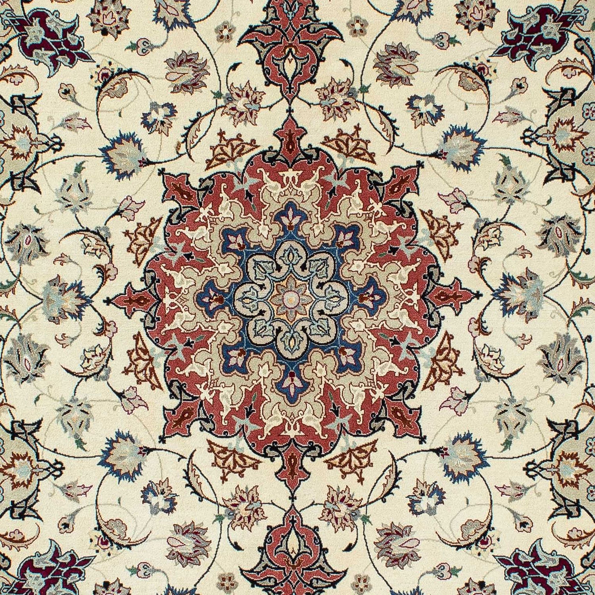 Alfombra Persa - Tabriz - Real - 201 x 156 cm - beige