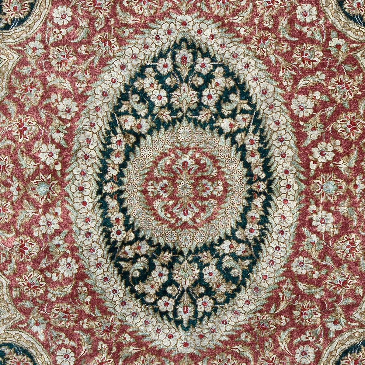 Alfombra persa - Ghom - 85 x 58 cm - azul oscuro