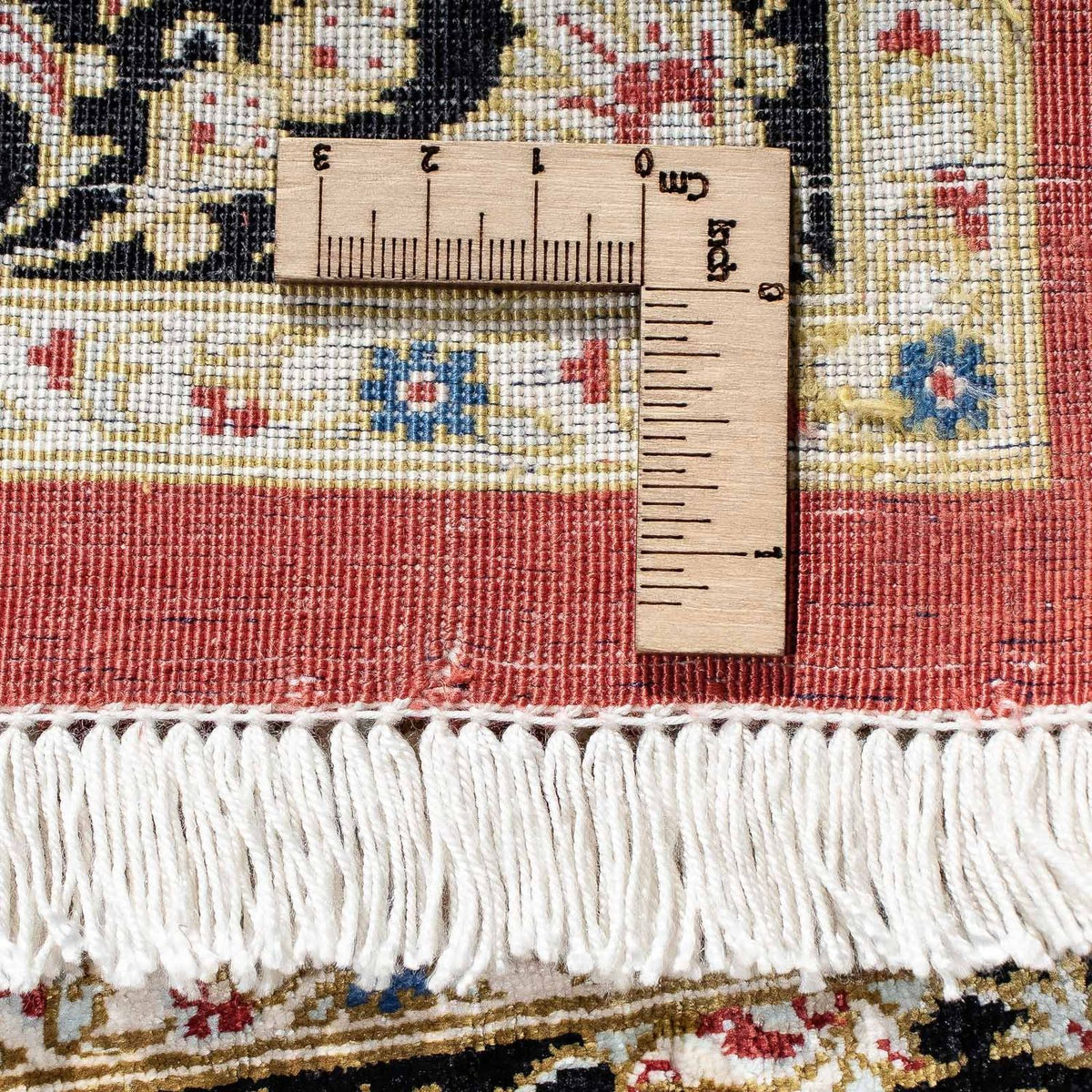 Alfombra persa - Ghom - 81 x 55 cm - rojo oscuro