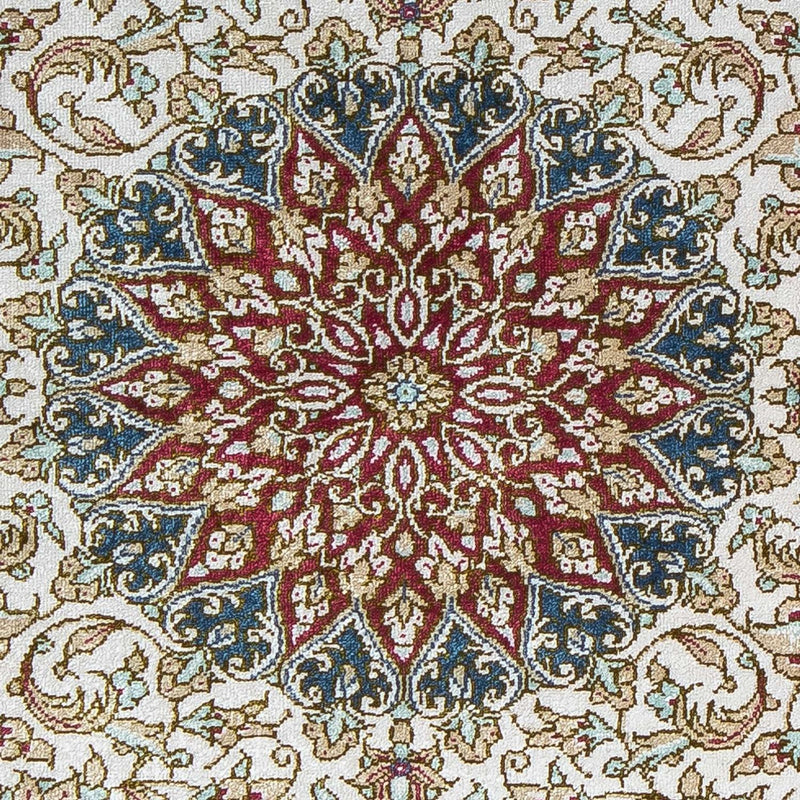 Alfombra persa - Ghom - 78 x 60 cm - rojo oscuro