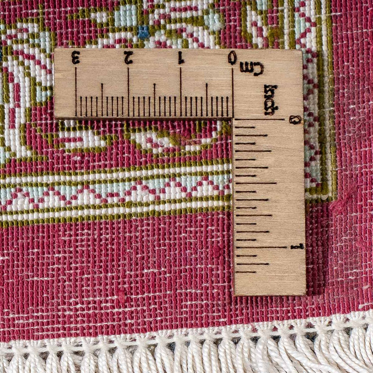 Alfombra persa - Ghom - 78 x 60 cm - rojo oscuro