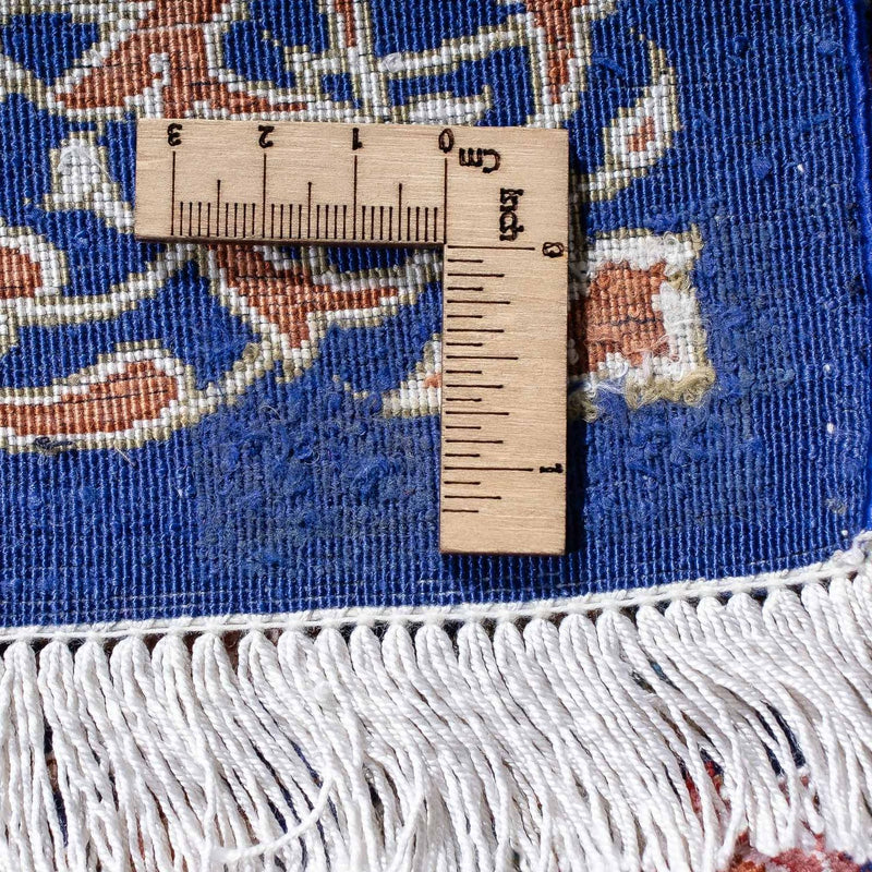 Alfombra persa - Ghom - 80 x 55 cm - azul oscuro