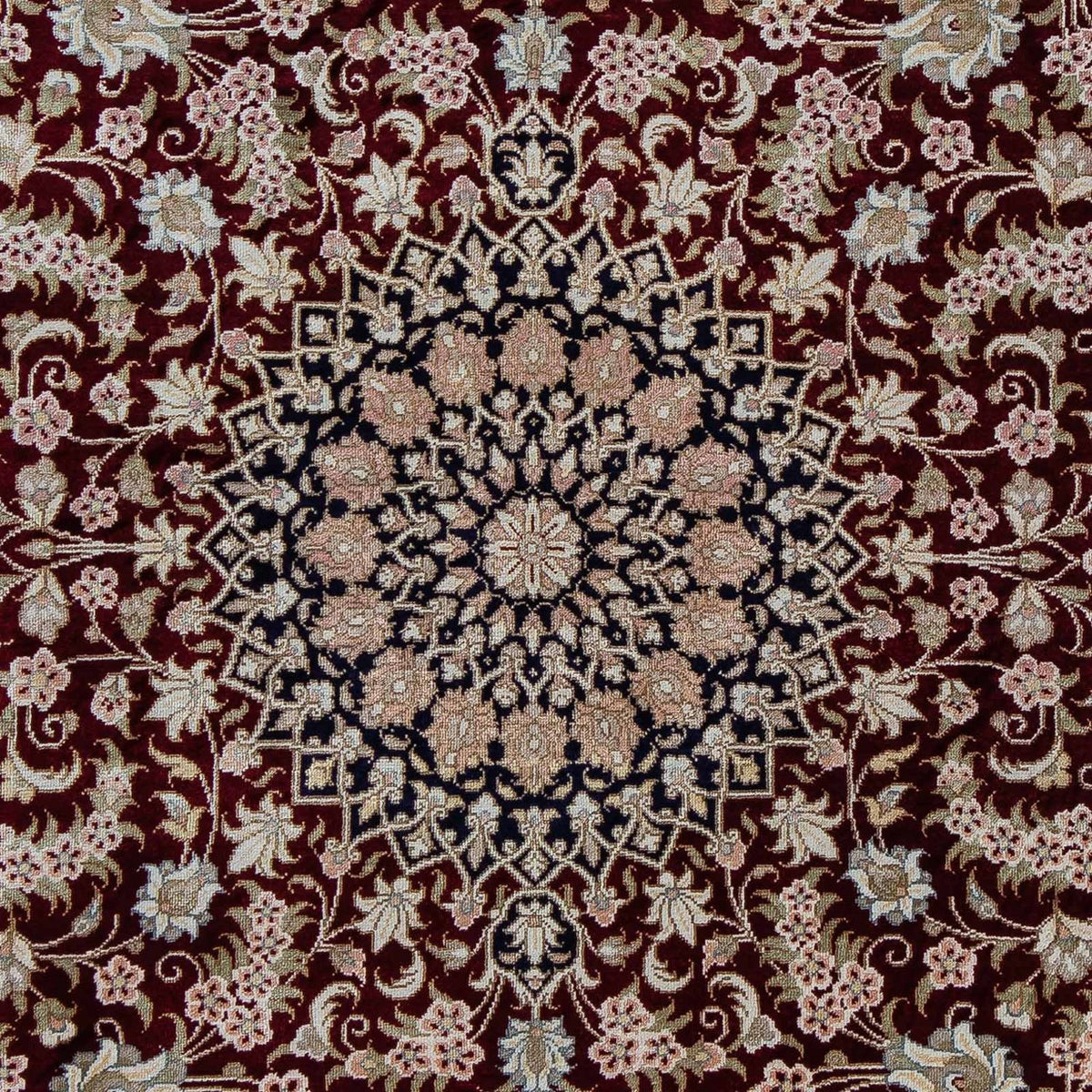 Alfombra persa - Ghom - 85 x 58 cm - azul oscuro