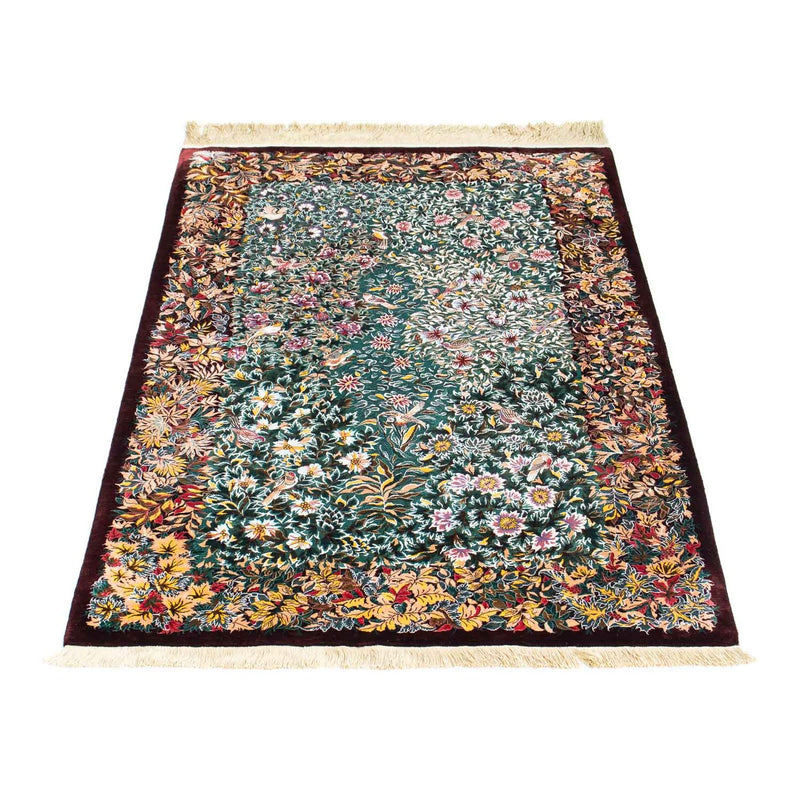 Alfombra persa - Ghom - 120 x 78 cm - rojo oscuro