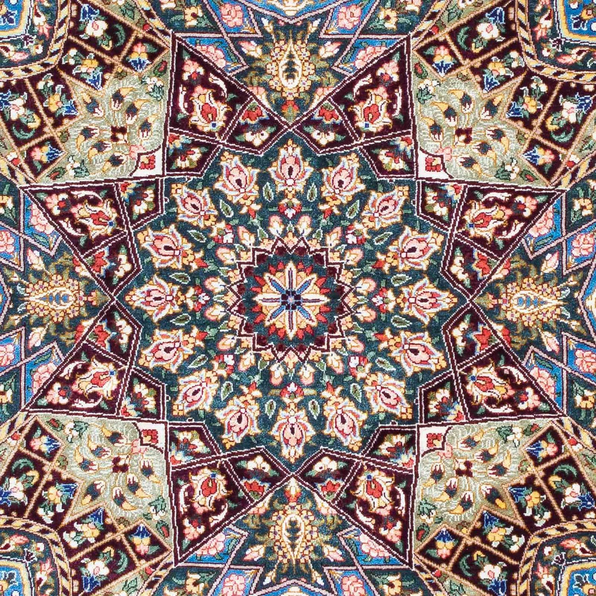 Alfombra persa - Ghom - 118 x 79 cm - multicolor