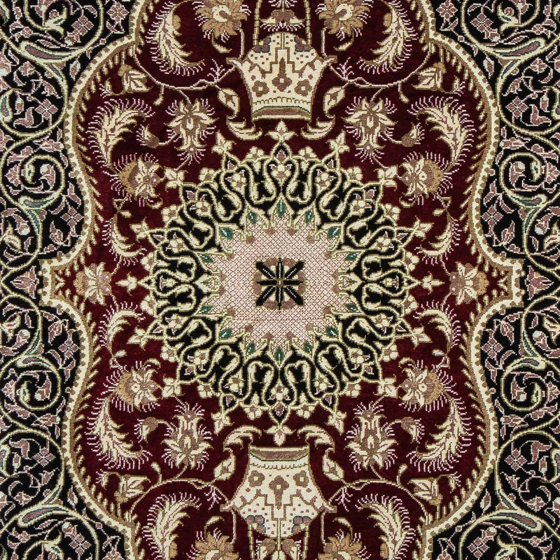 Alfombra persa - Ghom - 94 x 58 cm - azul oscuro