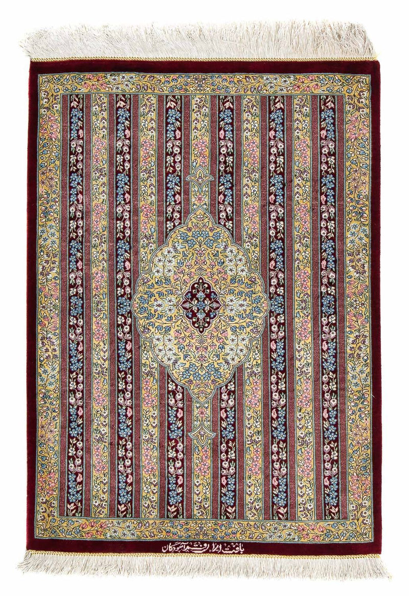 Alfombra persa - Ghom - 86 x 60 cm - multicolor