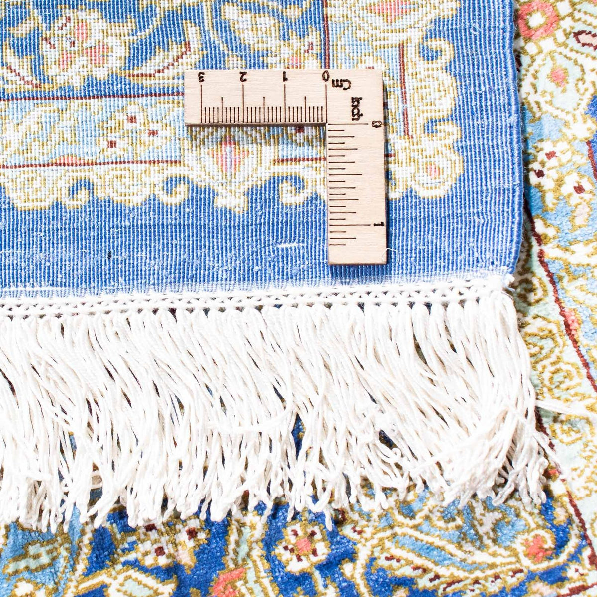 Alfombra persa - Ghom - 117 x 78 cm - azul
