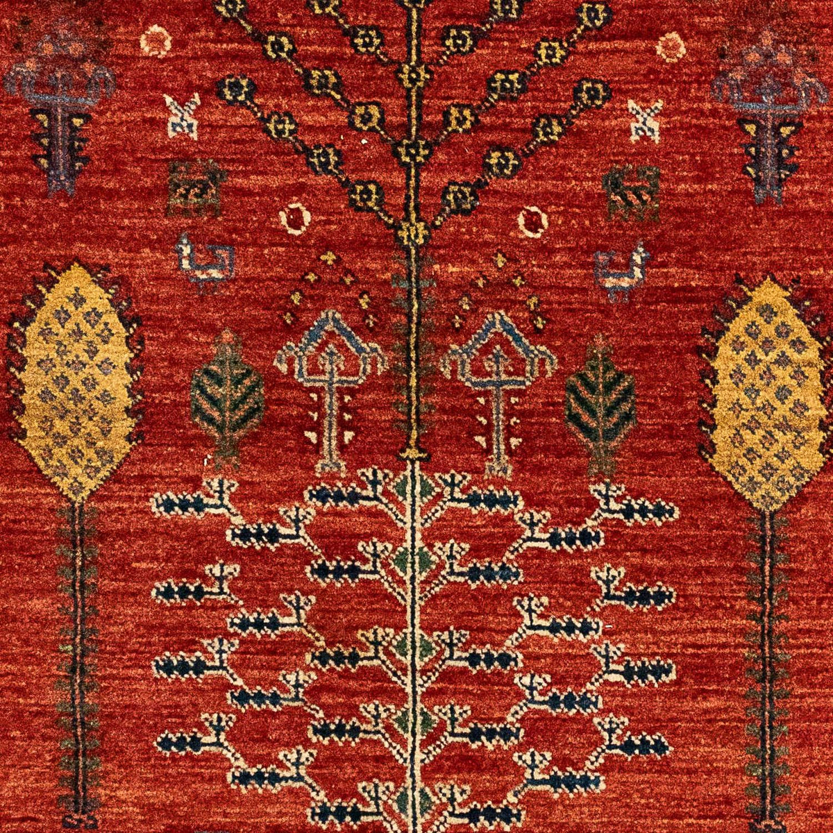 Alfombra Gabbeh - Persa Kashkuli - 120 x 85 cm - rojo oscuro