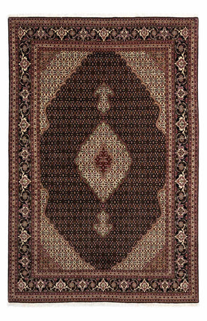 Alfombra Persa - Tabriz - Real - 298 x 207 cm - azul oscuro