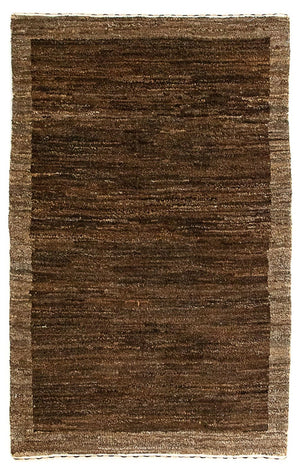Alfombra Gabbeh - Indus - 96 x 62 cm - marrón oscuro
