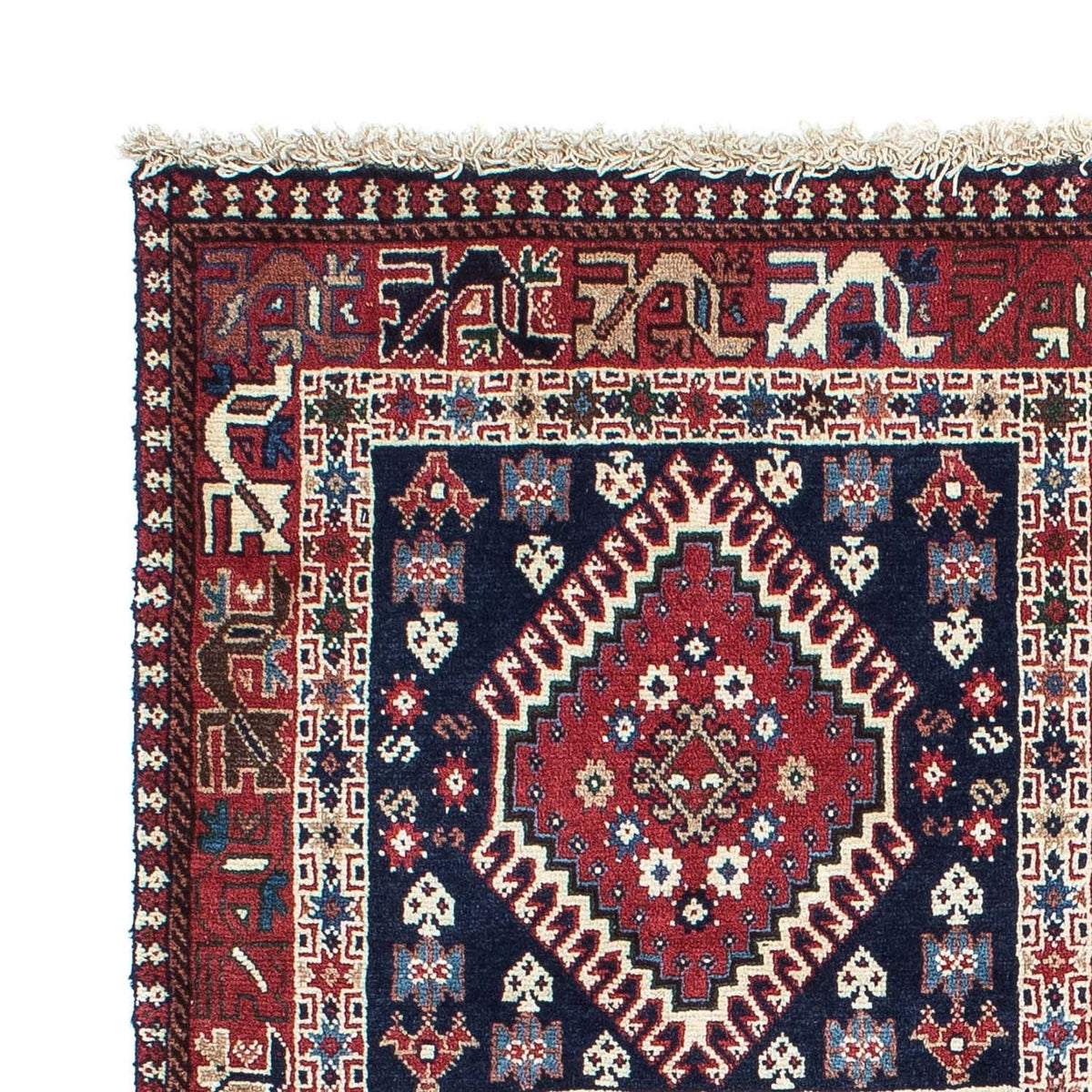 Alfombra persa - Nómada - 145 x 100 cm - rojo