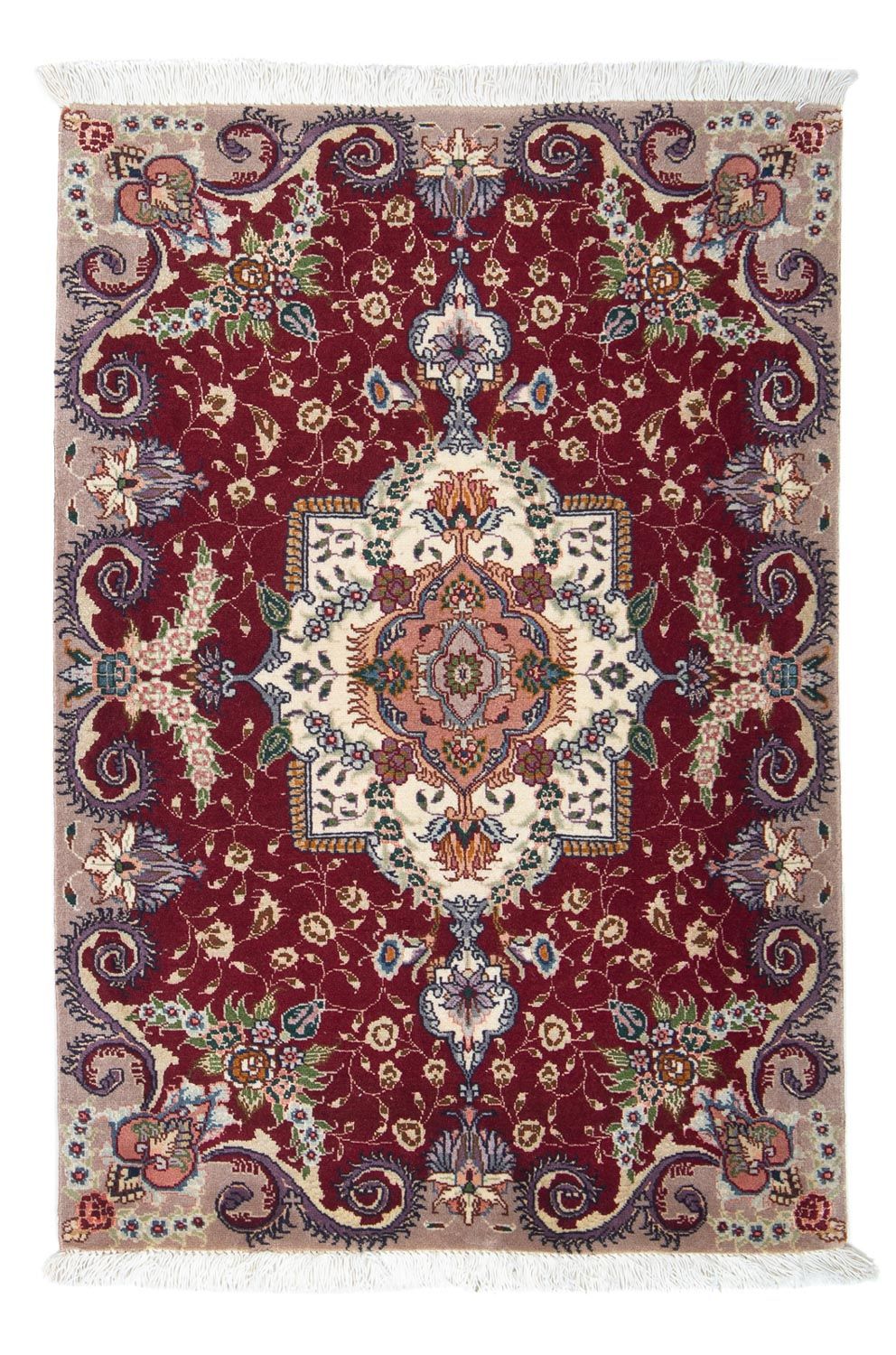 Alfombra Persa - Tabriz - Real - 93 x 63 cm - rojo