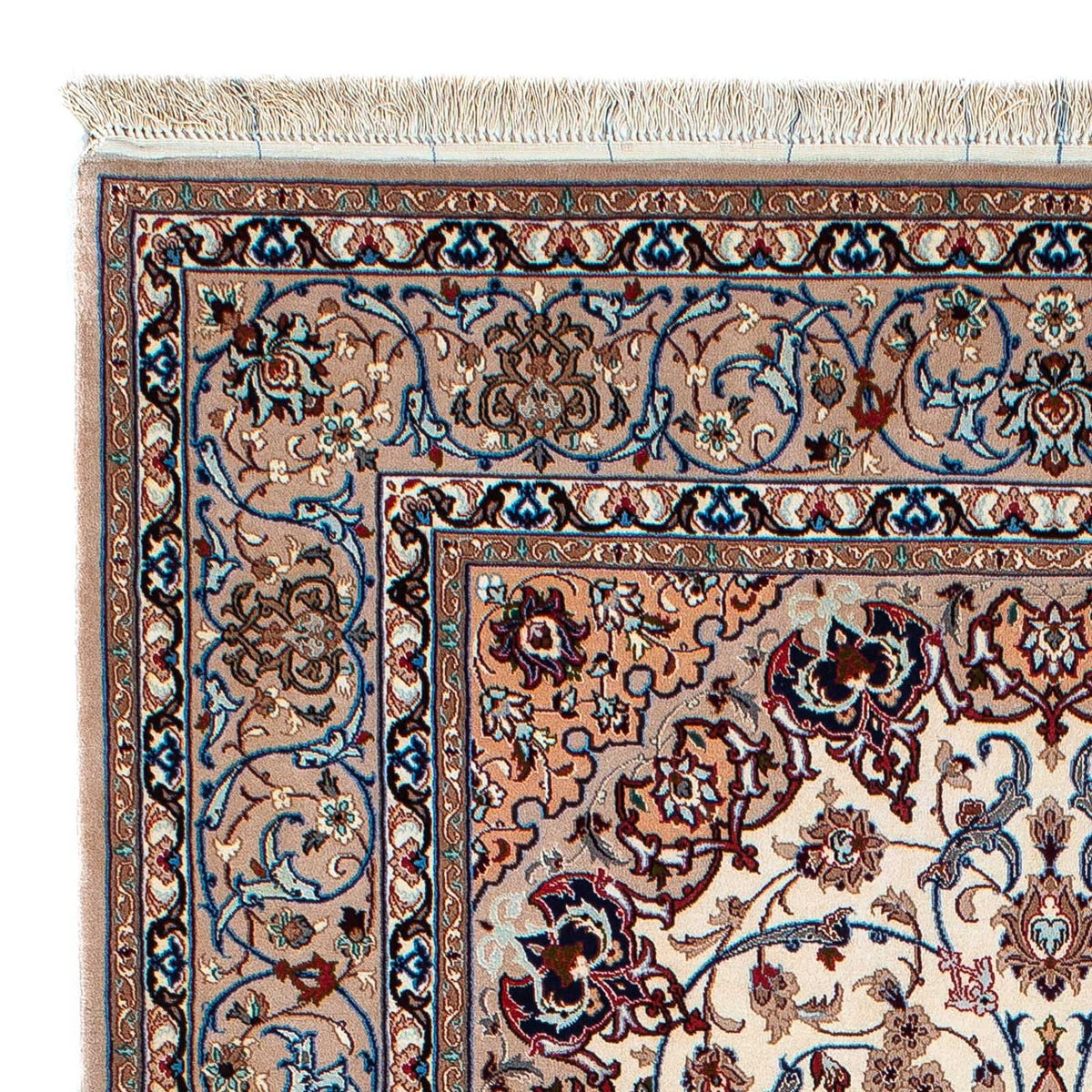 Alfombra de seda - Ghom Seda - Prima - 202 x 128 cm - beige