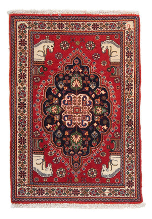 Alfombra Gabbeh - Persa Kashkuli - 88 x 61 cm - rojo