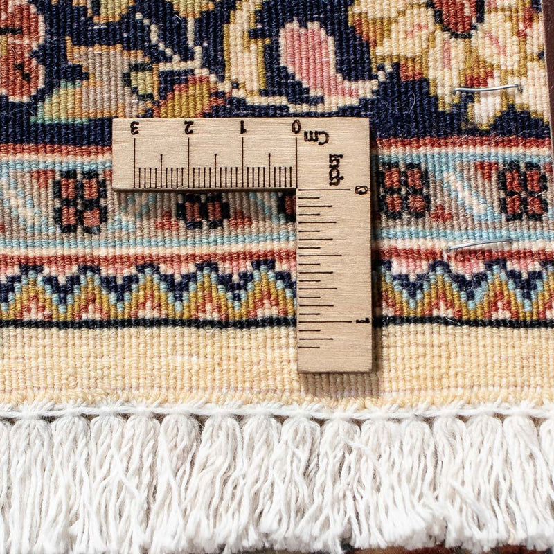 Alfombra persa - Ghom - 113 x 68 cm - amarillo mostaza