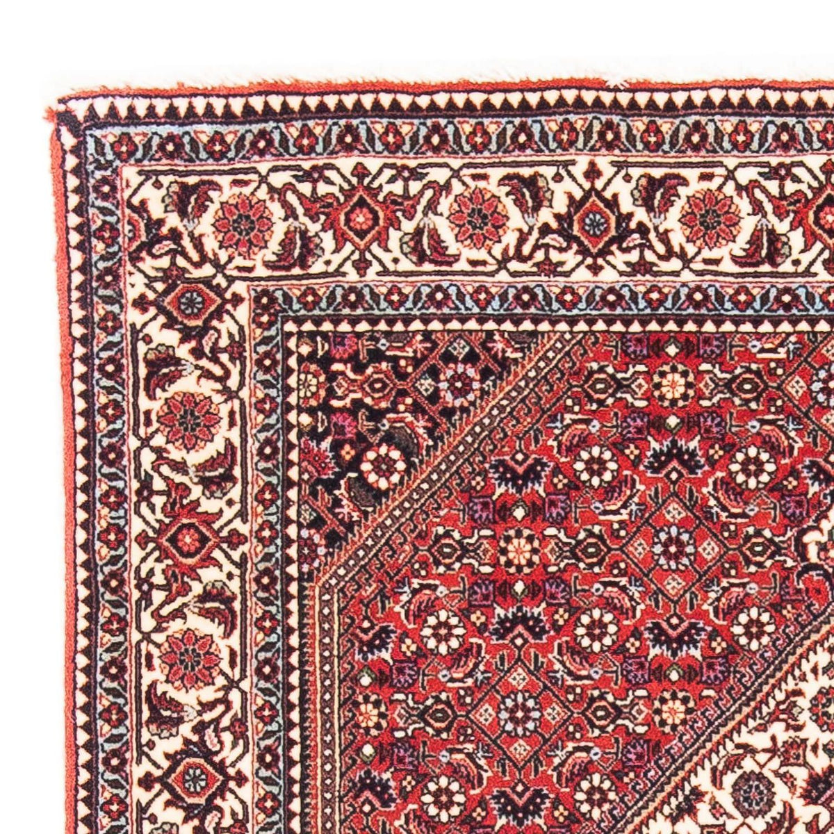 Alfombra persa - Bidjar cuadrado - 115 x 101 cm - rojo