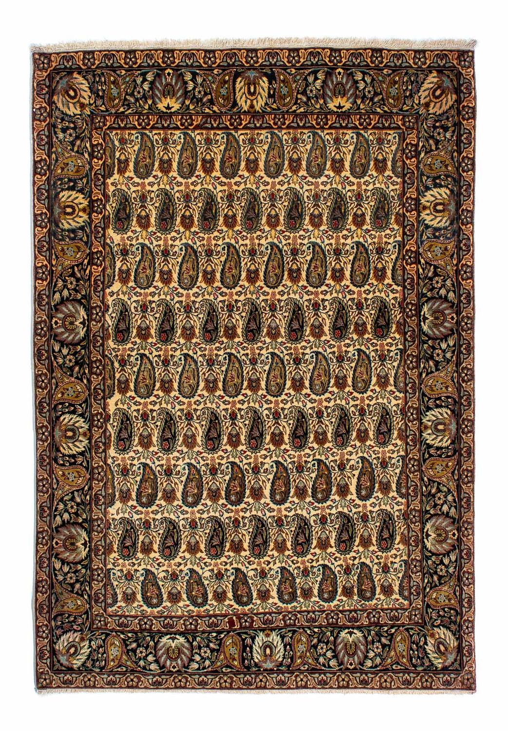 Alfombra de seda - Ghom Seda - Prima - 195 x 135 cm - beige claro