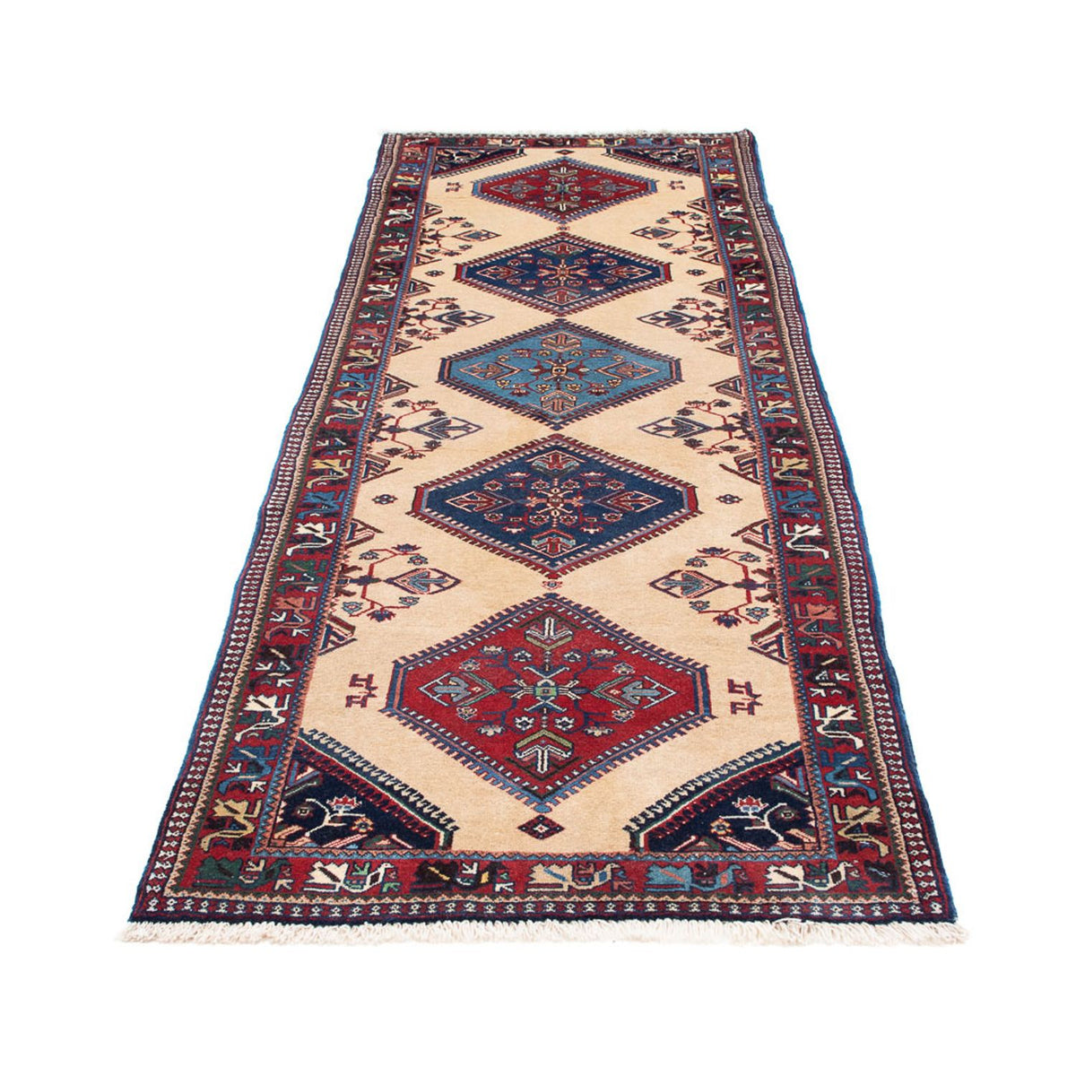 Alfombra de pasillo Alfombra persa - Nómada - 238 x 80 cm - beige