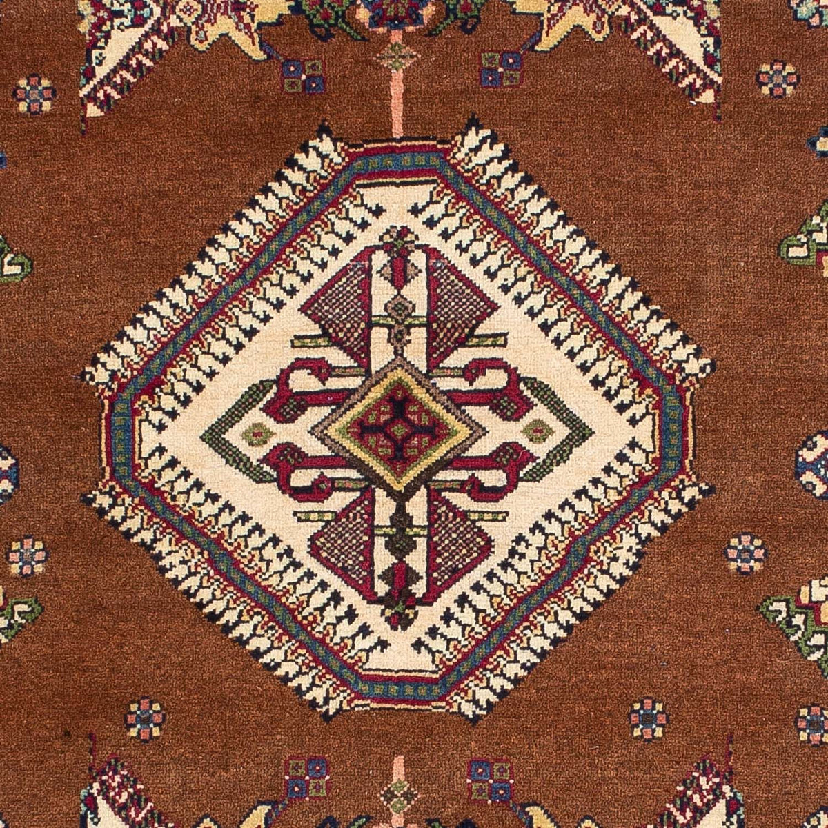 Alfombra persa - Nómada - 158 x 120 cm - marrón