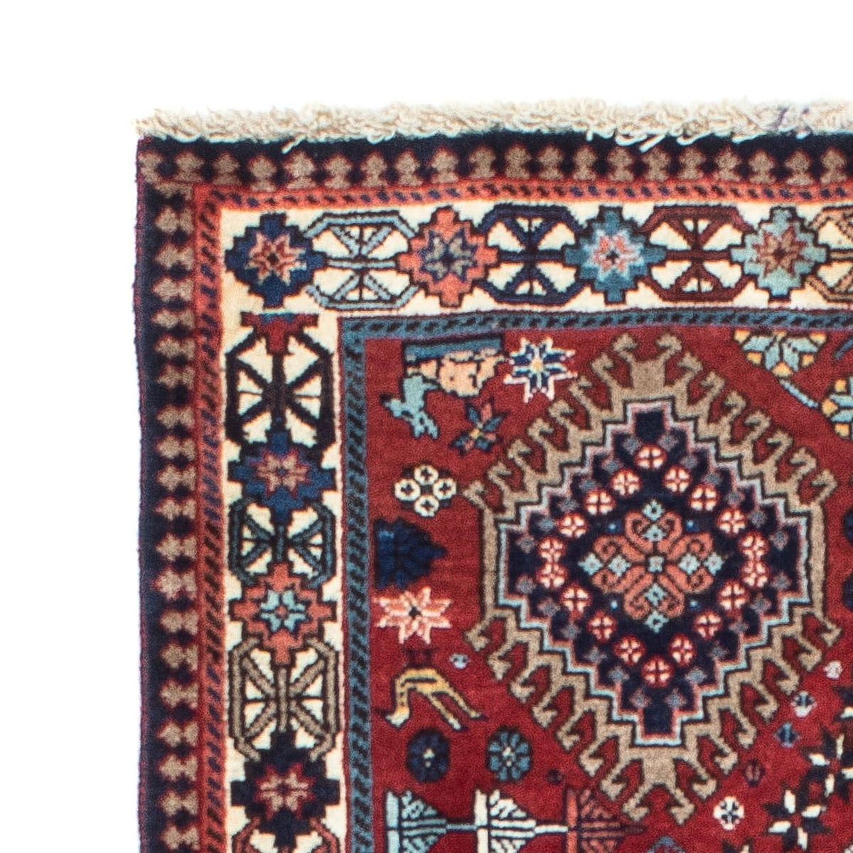 Alfombra de pasillo Alfombra persa - Nómada - 195 x 80 cm - rojo oscuro