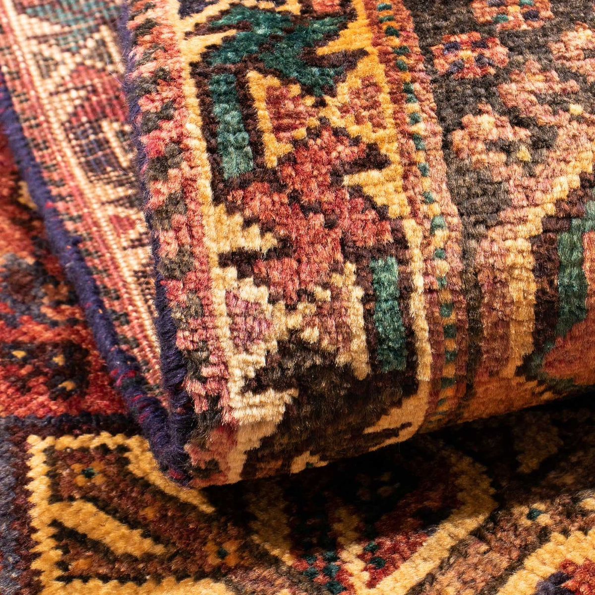 Alfombra persa - Nómada - 155 x 113 cm - rojo claro