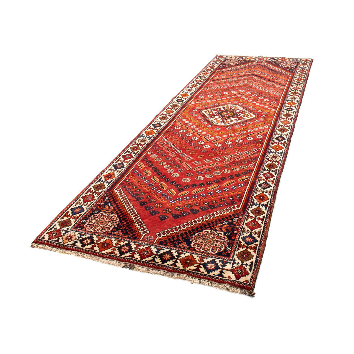 Alfombra de pasillo Alfombra persa - Nómada - 301 x 104 cm - rojo oscuro