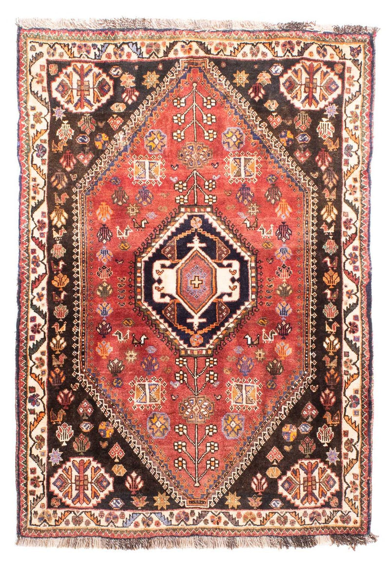 Alfombra persa - Nómada - 145 x 103 cm - rojo claro