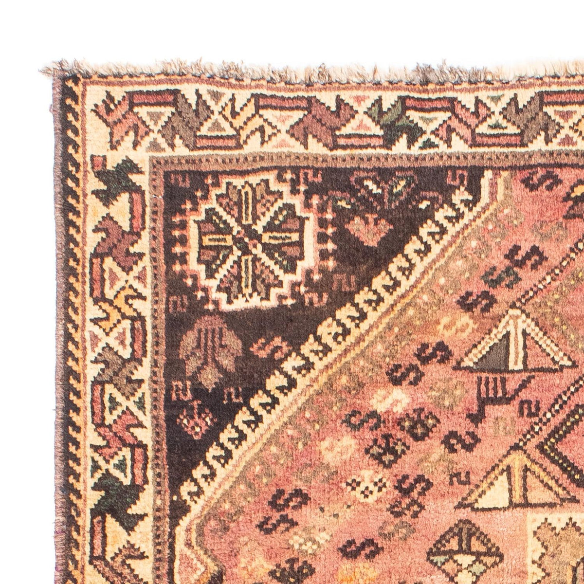 Alfombra persa - Nómada - 161 x 109 cm - rojo claro
