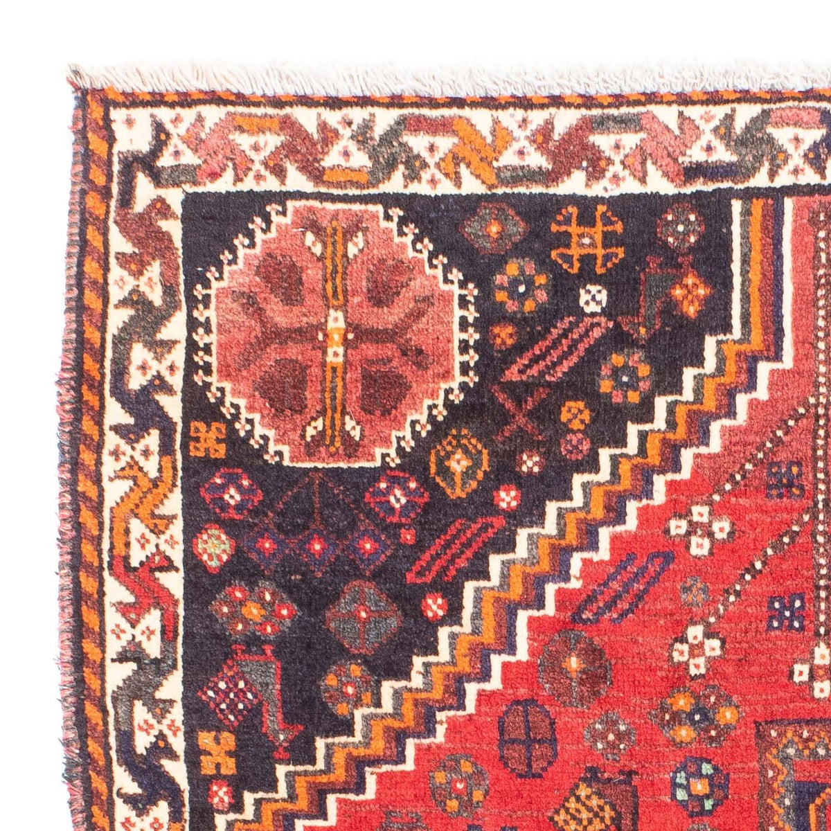 Alfombra persa - Nómada - 159 x 121 cm - rojo oscuro