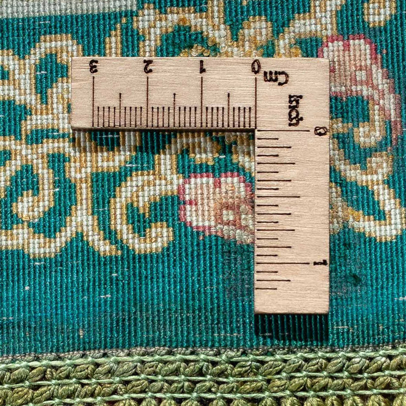 Alfombra persa - Ghom - 77 x 58 cm - azul oscuro