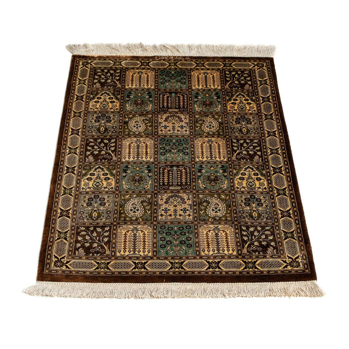 Alfombra persa - Ghom - 93 x 59 cm - multicolor