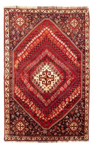 Alfombra persa - Nómada - 256 x 163 cm - rojo oscuro