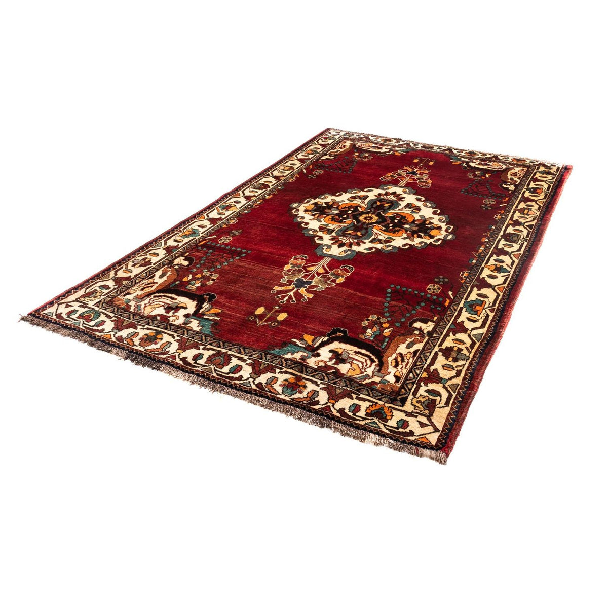 Alfombra persa - Nómada - 240 x 150 cm - rojo oscuro