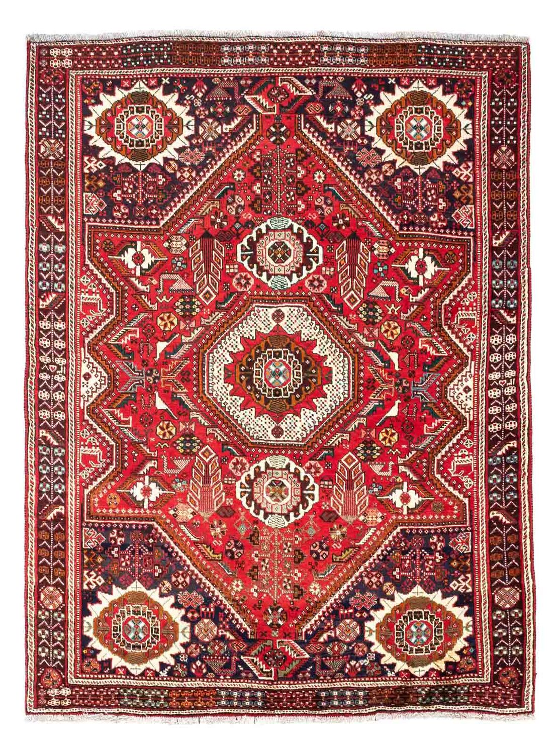 Alfombra persa - Nómada - 218 x 164 cm - rojo