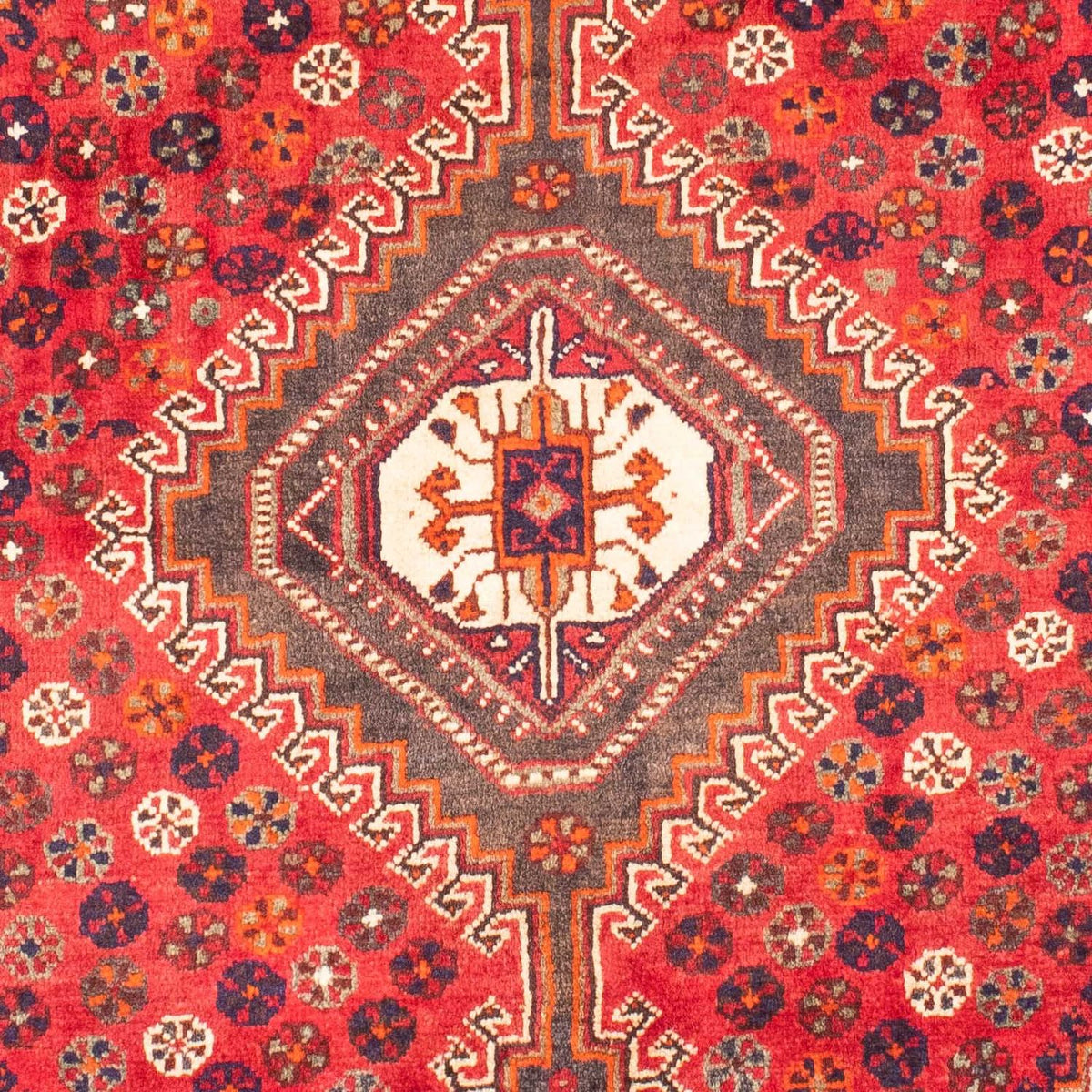 Alfombra persa - Nómada - 159 x 120 cm - rojo oscuro